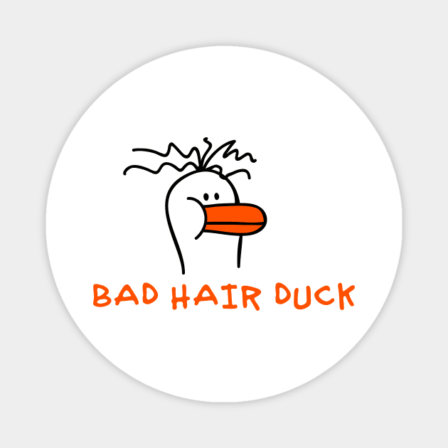 Bad Hair Duck Magnet by schlag.art